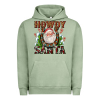 Pigment Oil Green howdy santa Urban Hoodie - AdoDesignShop