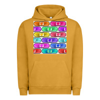Pigment Peanut Butter plaster seamless pattern Urban Hoodie - BundleAndBundleShop