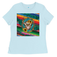 Baby Blue western baby goat Ladies Tee - BarkalooDesign
