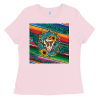 Bubblegum Pink western baby goat Ladies Tee - BarkalooDesign