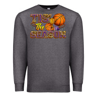 Charcoal Heather tis' the season basketball Premium Sweatshirt - Zillion Design Studio