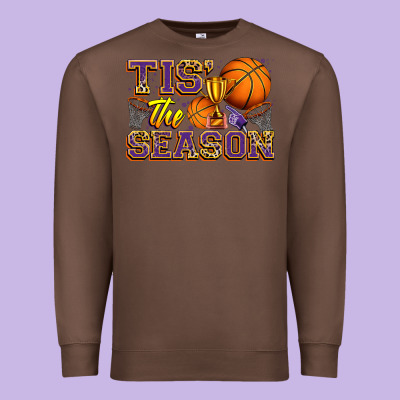 Tis' The Season Basketball Premium Sweatshirt Designed By Zillion Design Studio