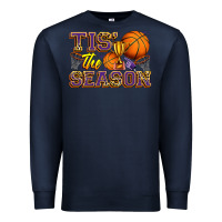Navy tis' the season basketball Premium Sweatshirt - Zillion Design Studio