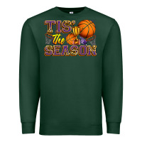 Sports Green tis' the season basketball Premium Sweatshirt - Zillion Design Studio