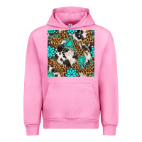 Fuchsia Pink western turquoise seamless pattern Urban Hoodie - BundleAndBundleShop