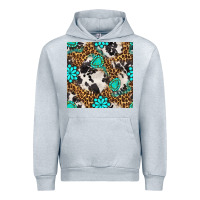 Heather Grey western turquoise seamless pattern Urban Hoodie - BundleAndBundleShop