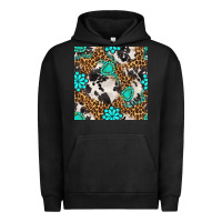 Pigment Black western turquoise seamless pattern Urban Hoodie - BundleAndBundleShop