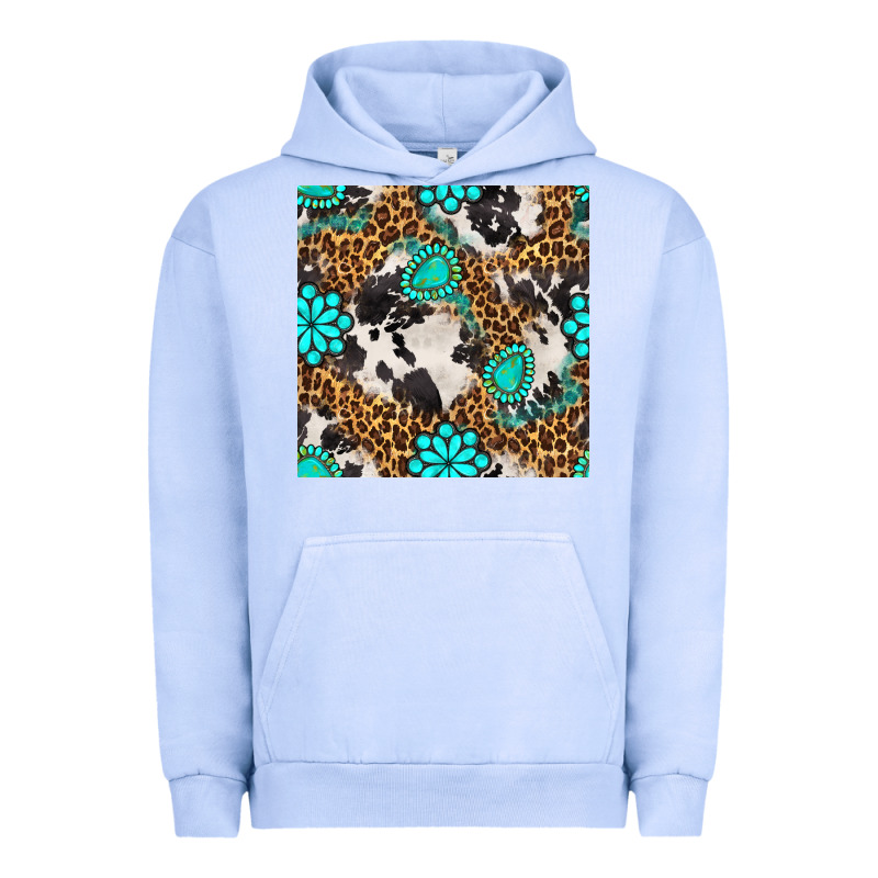 Western Turquoise Seamless Pattern Urban Hoodie by BundleAndBundleShop | Teevron