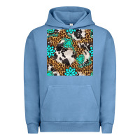 Pigment Pebble Blue western turquoise seamless pattern Urban Hoodie - BundleAndBundleShop