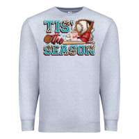 Heather Grey tis' the season baseball Premium Sweatshirt - Zillion Design Studio
