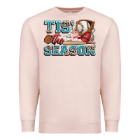 Pale Pink tis' the season baseball Premium Sweatshirt - Zillion Design Studio