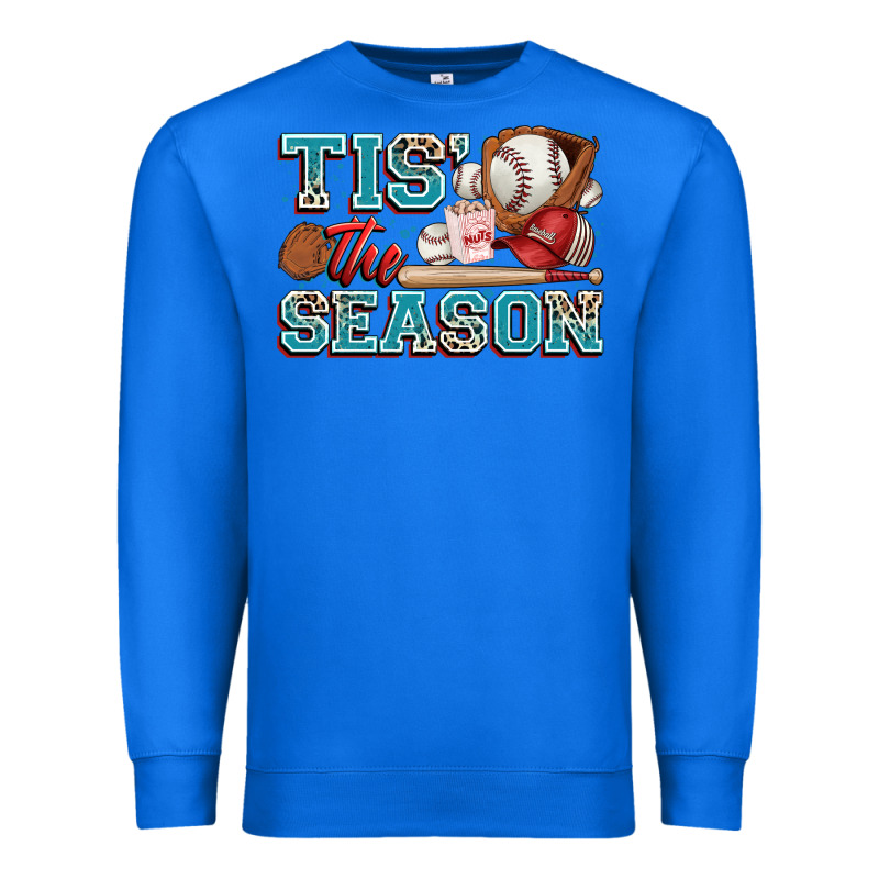 Tis' The Season Baseball Premium Sweatshirt by Zillion Design Studio | Teevron