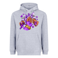 Heather Grey domestic violence afro girl sneakers Heavyweight Hoodie - RanaPortraitStore