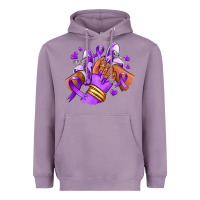 Lavender domestic violence afro girl sneakers Heavyweight Hoodie - RanaPortraitStore