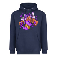 Navy domestic violence afro girl sneakers Heavyweight Hoodie - RanaPortraitStore