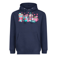 Navy lash hustler coffee cups Heavyweight Hoodie - texasbilliewilder