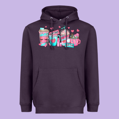 Heavyweight Hoodie lash hustler coffee cups