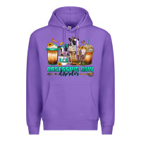 Purple ocd obsessive cow disorder coffee cups Premium Hoodie - Jasminsmagicworld