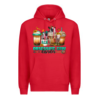 Red ocd obsessive cow disorder coffee cups Premium Hoodie - Jasminsmagicworld