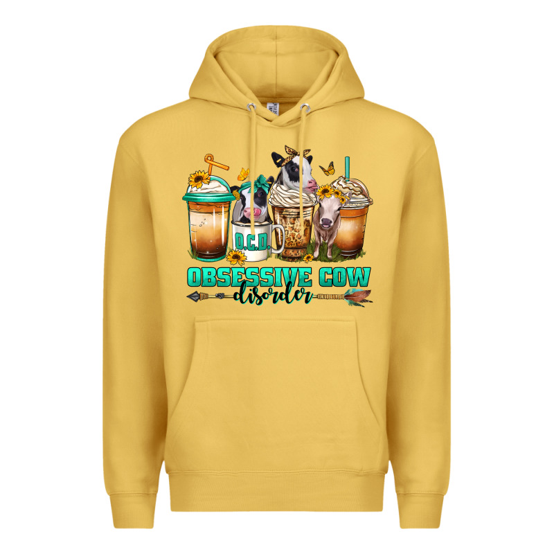 Ocd Obsessive Cow Disorder Coffee Cups Premium Hoodie by Jasminsmagicworld | Teevron
