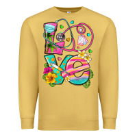 Antique Gold love summer nurse Premium Sweatshirt - texasbilliewilder