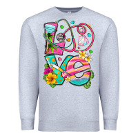 Heather Grey love summer nurse Premium Sweatshirt - texasbilliewilder