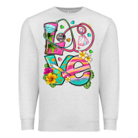 Oatmeal Heather love summer nurse Premium Sweatshirt - texasbilliewilder