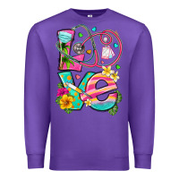 Purple love summer nurse Premium Sweatshirt - texasbilliewilder