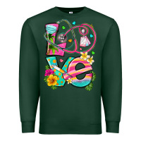 Sports Green love summer nurse Premium Sweatshirt - texasbilliewilder