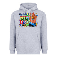 Heather Grey my child is non verbal but his dad aint afro hand Heavyweight Hoodie - RanaPortraitStore