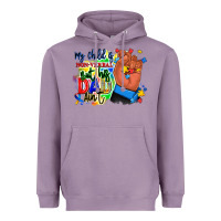 Lavender my child is non verbal but his dad aint afro hand Heavyweight Hoodie - RanaPortraitStore