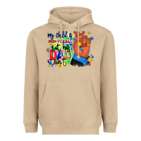 Mushroom my child is non verbal but his dad aint afro hand Heavyweight Hoodie - RanaPortraitStore