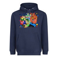 Navy my child is non verbal but his dad aint afro hand Heavyweight Hoodie - RanaPortraitStore