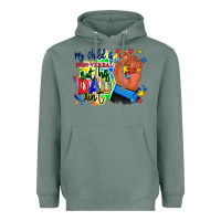 My Child Is Non Verbal But His Dad Aint Afro Hand Heavyweight Hoodie | Teevron