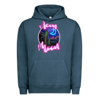 Pigment Midnight Navy neon moon Urban Hoodie - JahusDesignShop