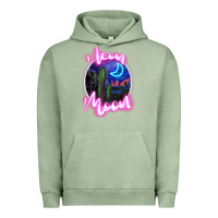 Pigment Oil Green neon moon Urban Hoodie - JahusDesignShop