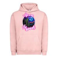 Pigment Salmon neon moon Urban Hoodie - JahusDesignShop