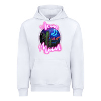 White neon moon Urban Hoodie - JahusDesignShop