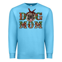 Ocean Blue christmas pug mom Premium Sweatshirt - RanaPortraitStore