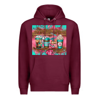 Burgundy nurse fuel coffee cups Premium Hoodie - Jasminsmagicworld