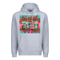 Heather Grey nurse fuel coffee cups Premium Hoodie - Jasminsmagicworld