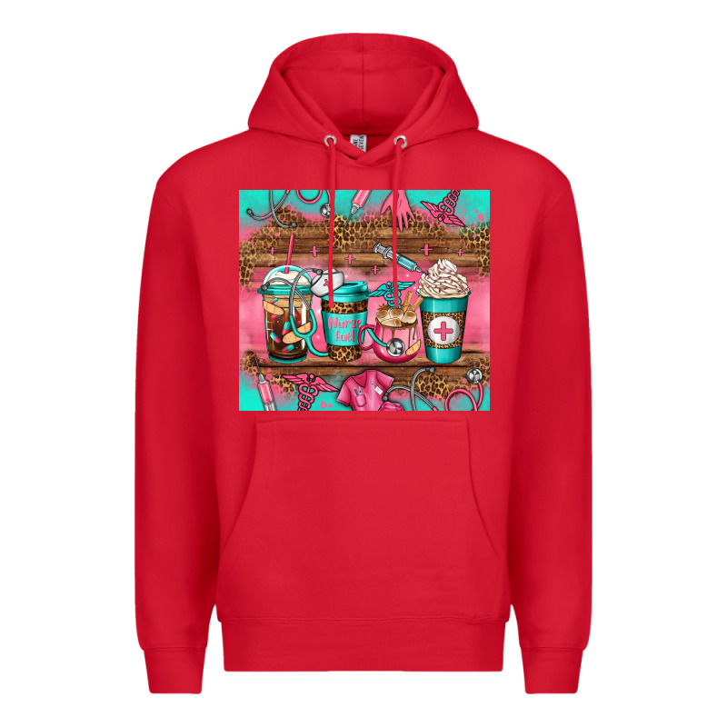 Nurse Fuel Coffee Cups Premium Hoodie by Jasminsmagicworld | Teevron