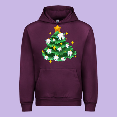 Christmas Tree With Teeth Urban Hoodie Designed By Adodesignshop