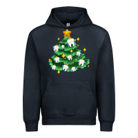 Navy Christmas tree with teeth Urban Hoodie - AdoDesignShop