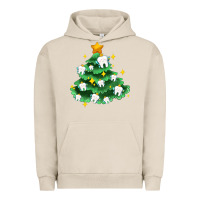 Pigment French Oak Christmas tree with teeth Urban Hoodie - AdoDesignShop