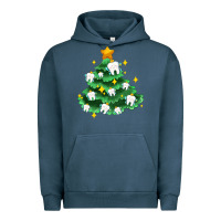 Pigment Midnight Navy Christmas tree with teeth Urban Hoodie - AdoDesignShop