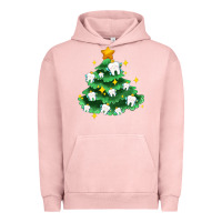 Pigment Salmon Christmas tree with teeth Urban Hoodie - AdoDesignShop