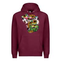 Burgundy Cowhide Michigan map Premium Hoodie - RanaPortraitStore