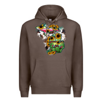 Coffee Cowhide Michigan map Premium Hoodie - RanaPortraitStore