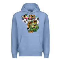 Colony Blue Cowhide Michigan map Premium Hoodie - RanaPortraitStore